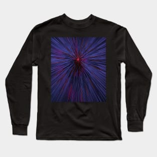 A colorful hyperdrive explosion - purple with red highlights version Long Sleeve T-Shirt